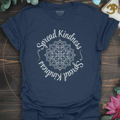 Kindness Mandala Tee Heather Navy T-Shirt