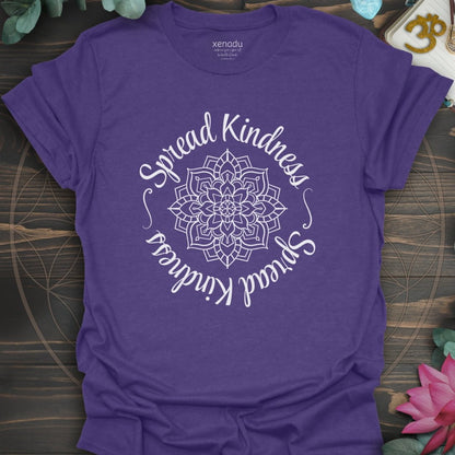 Kindness Mandala Tee Heather Purple T-Shirt
