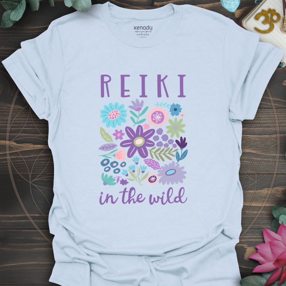 Reiki in the Wild Tee Light Blue T-Shirt
