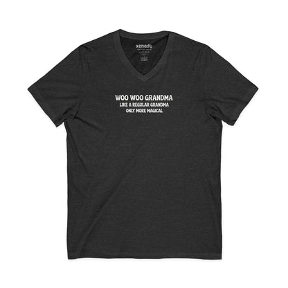 Woo Woo Grandma V-Neck Dark Heather Grey V-neck