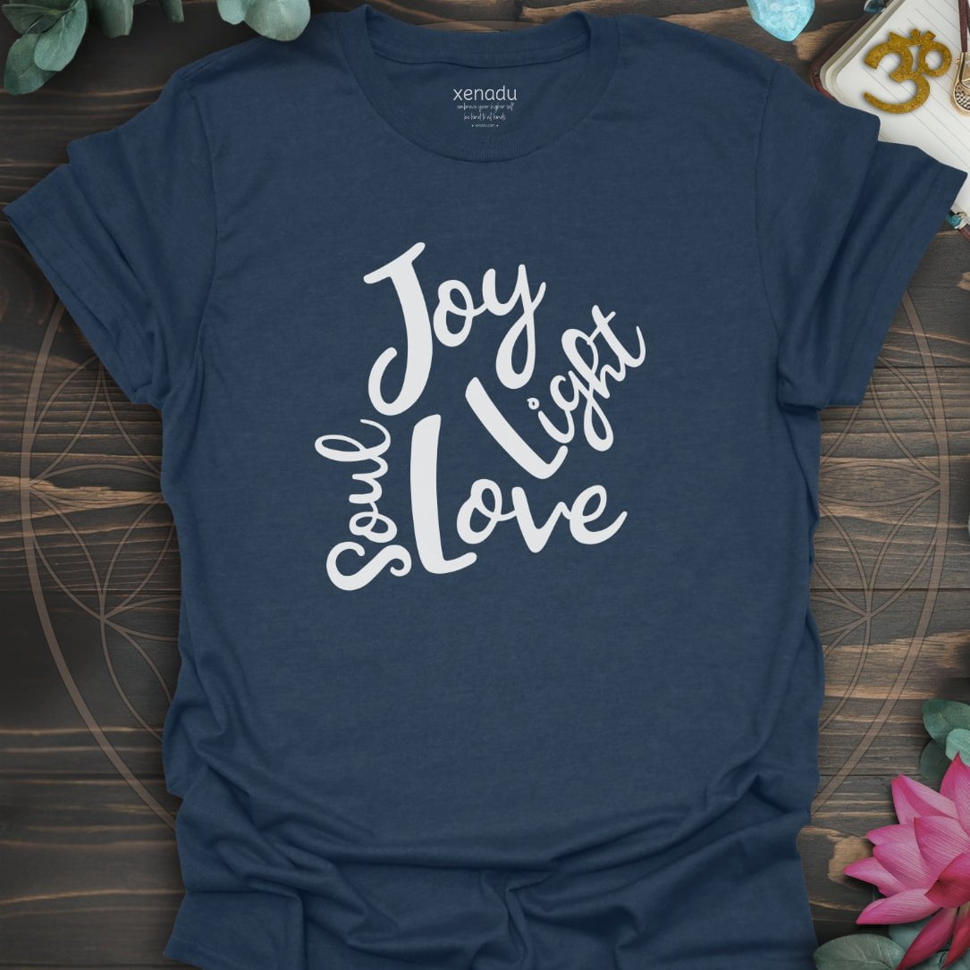Soul Joy Love Light Tee Heather Navy T-Shirt