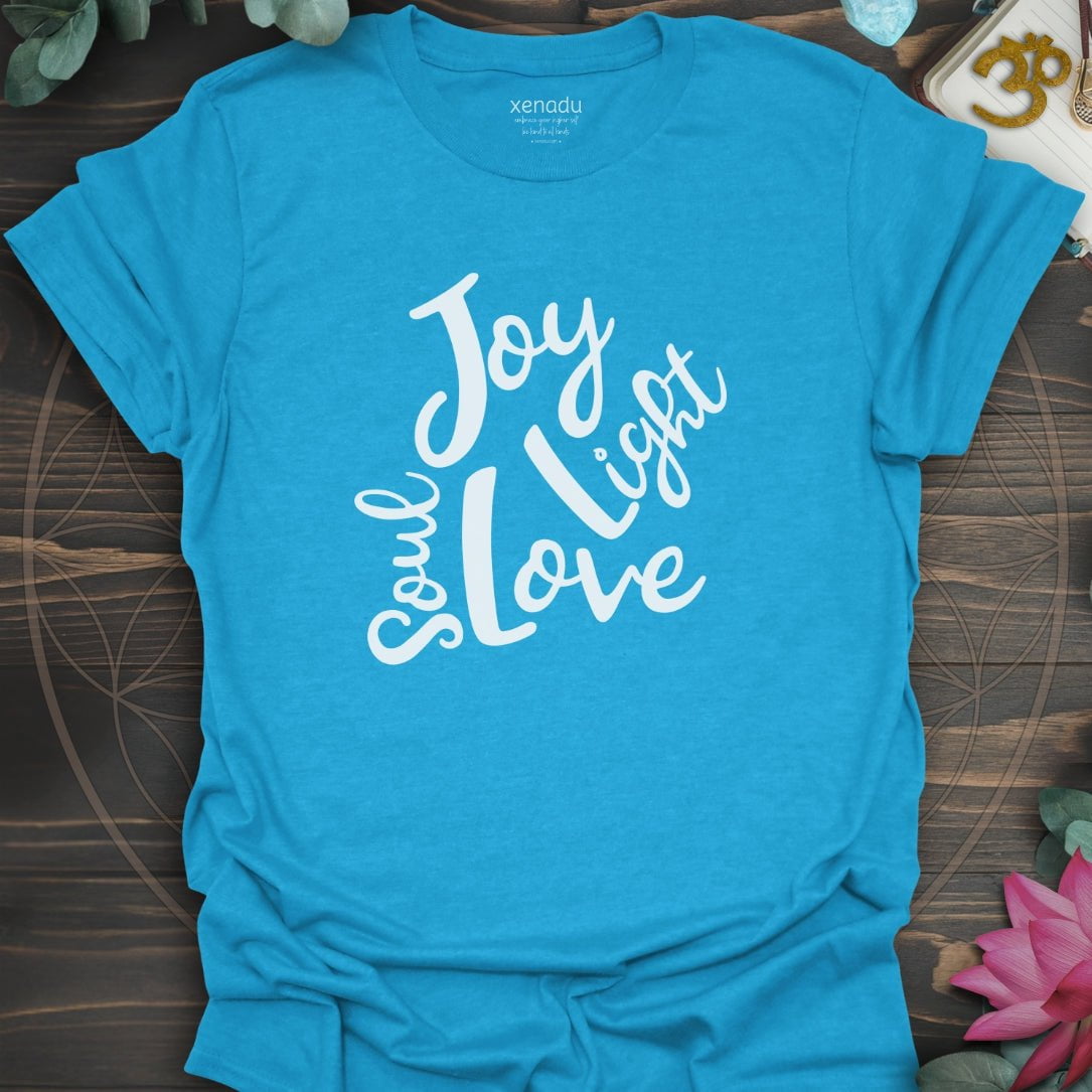 Soul Joy Love Light Tee Heather Sapphire T-Shirt