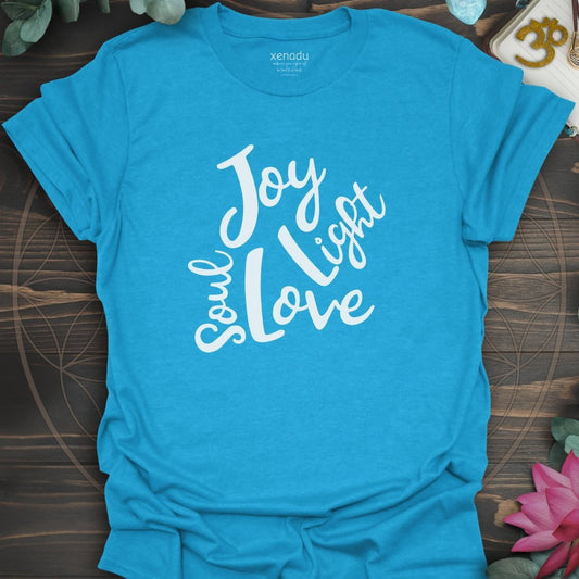 Soul Joy Love Light Tee Heather Sapphire T-Shirt