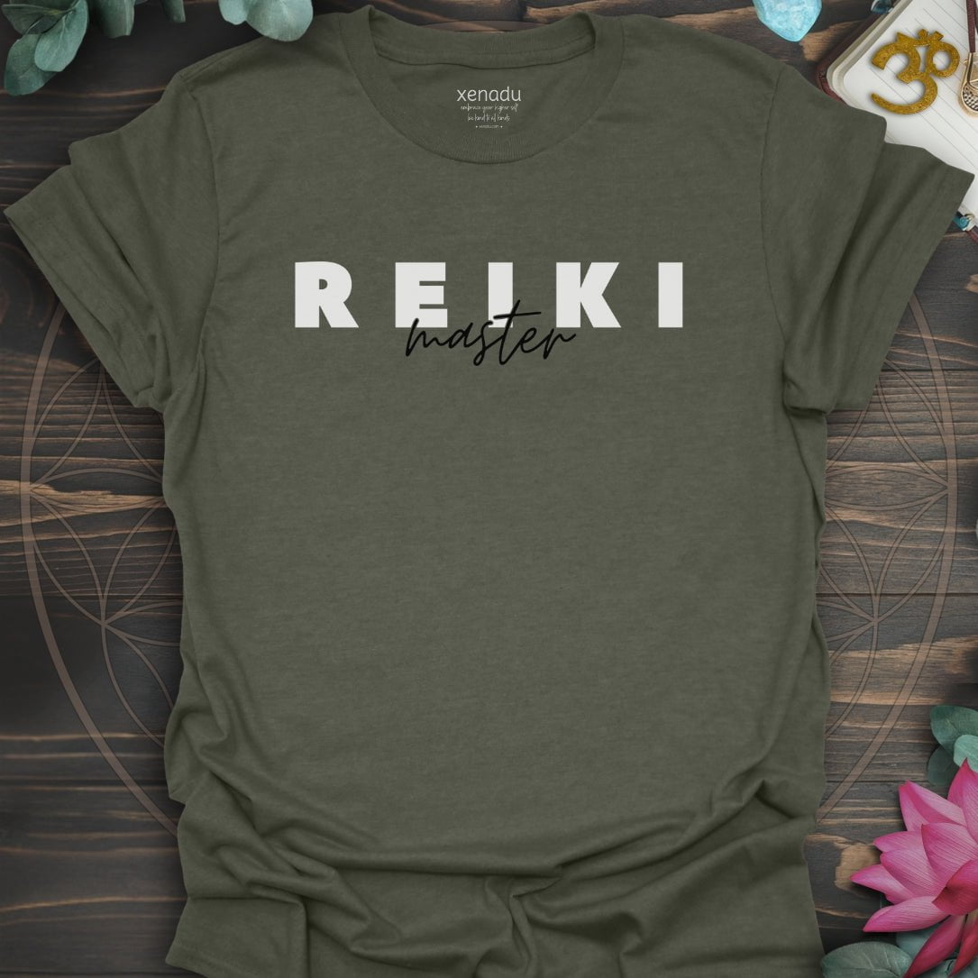 Reiki Master Tee Heather Military Green T-Shirt
