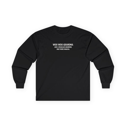 Woo Woo Grandma Long Sleeve Tee Black Long-sleeve