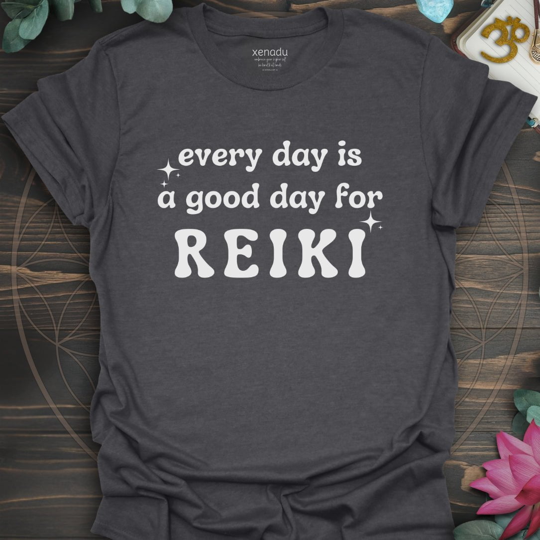 Every Day is For Reiki Tee Dark Heather Grey T-Shirt
