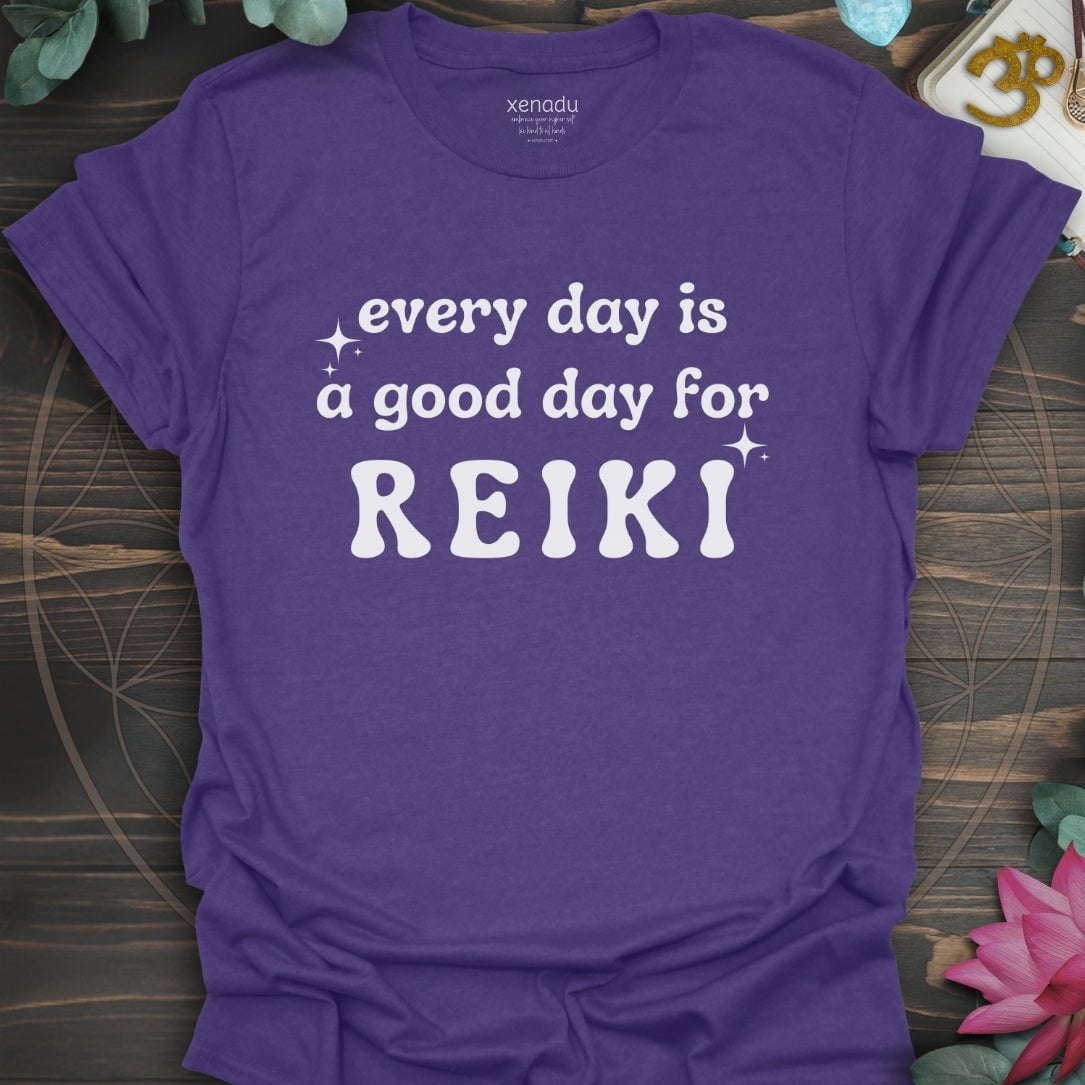 Every Day is For Reiki Tee Heather Purple T-Shirt