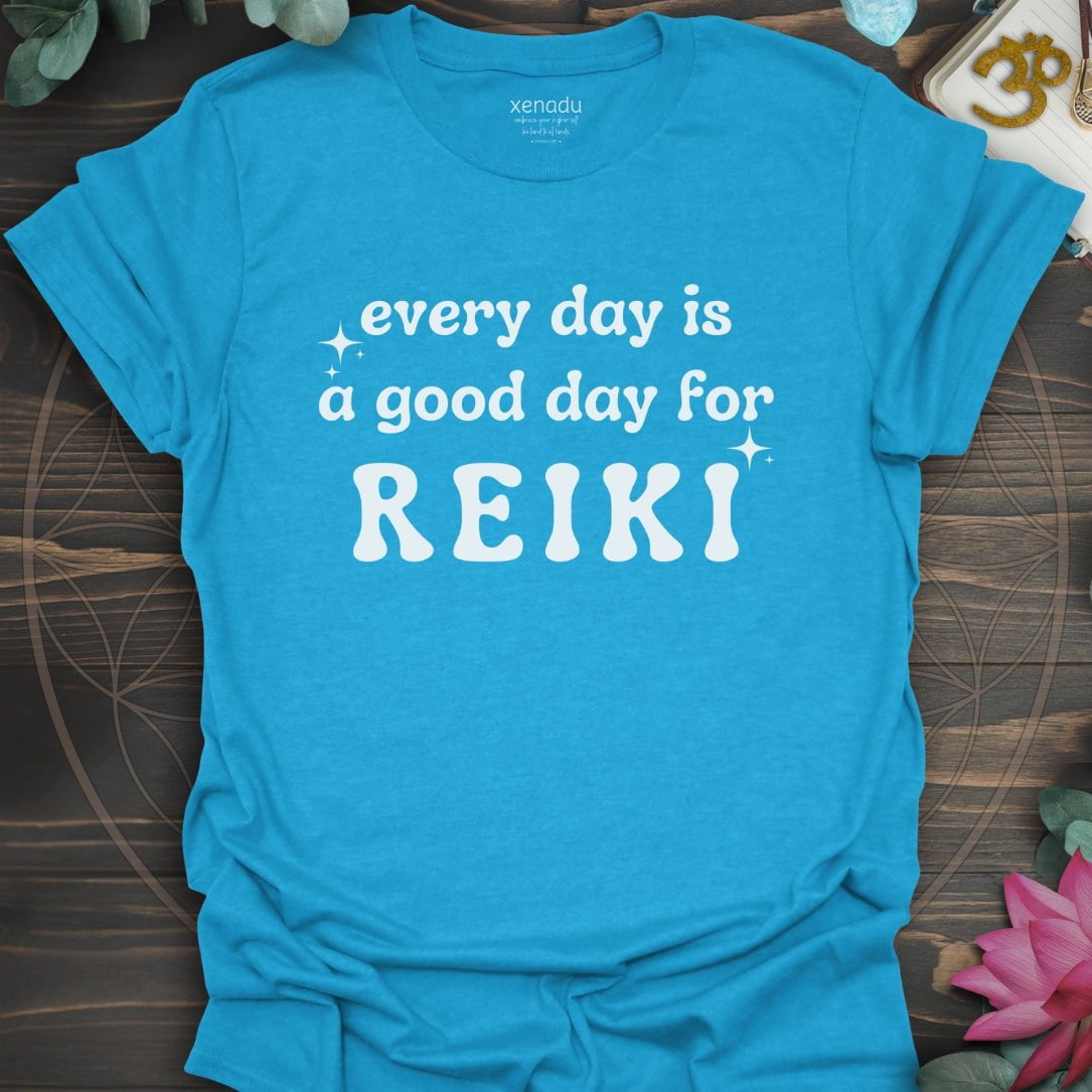Every Day is For Reiki Tee Heather Sapphire T-Shirt