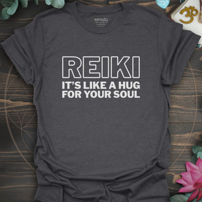 Reiki It's Like a Hug Tee Dark Heather Grey T-Shirt