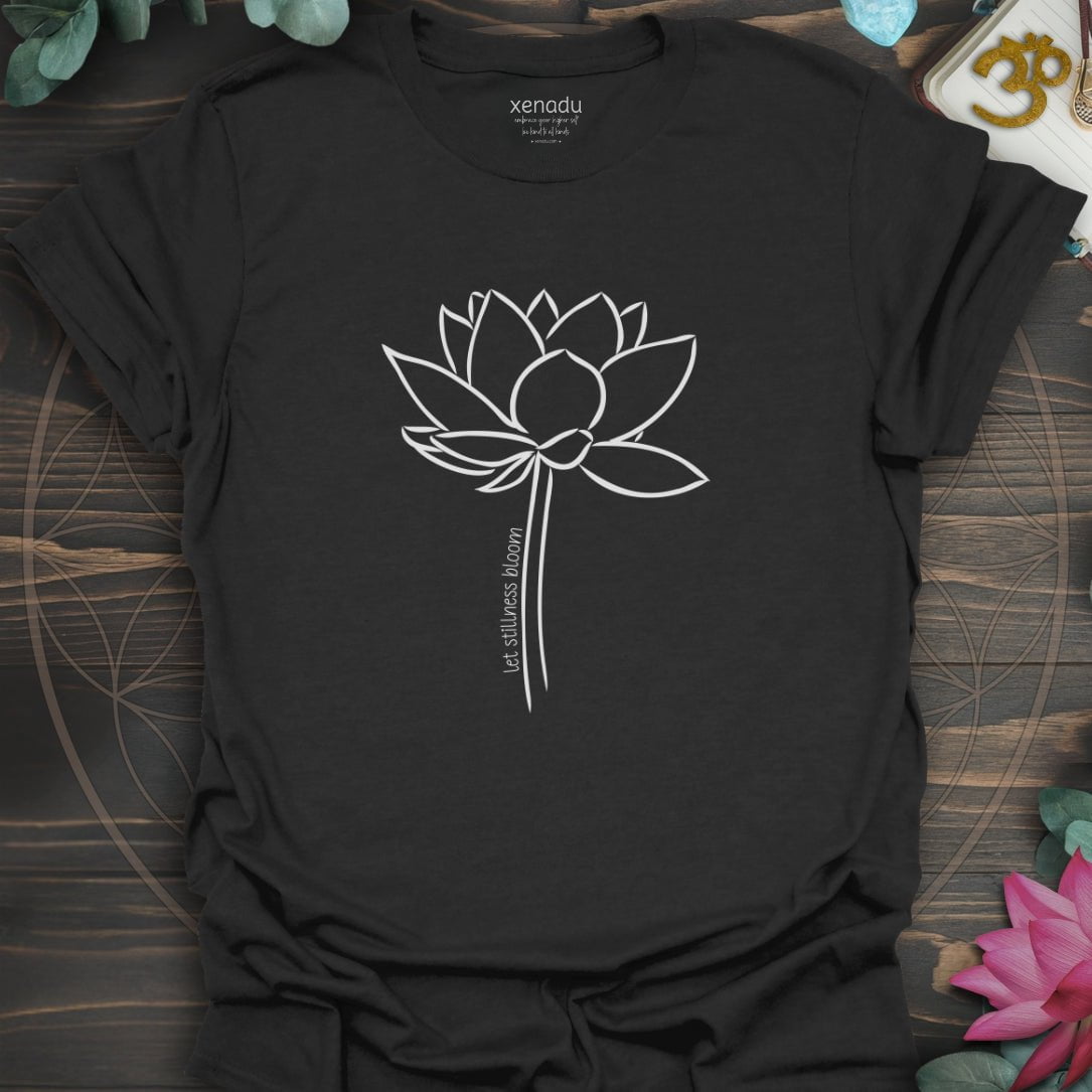 Let Stillness Bloom Tee Black T-Shirt