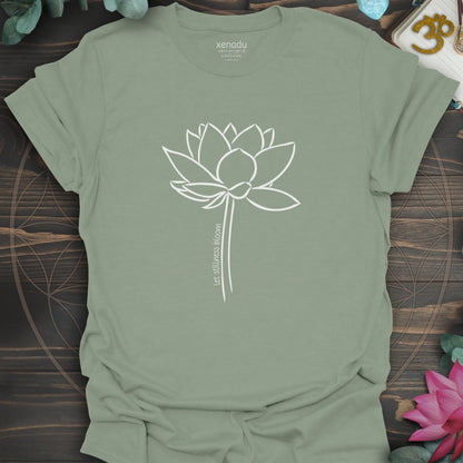 Let Stillness Bloom Tee Sage T-Shirt