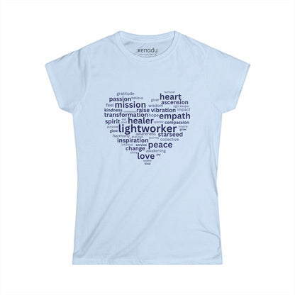Heart of a Lightworker Women's Tee Light Blue T-Shirt