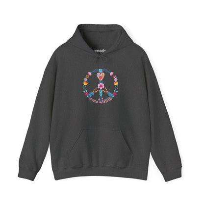 Choose Peace Hoodie Dark Heather Grey Hoodie
