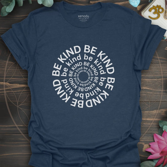 Be Kind Circle Tee Heather Navy T-Shirt