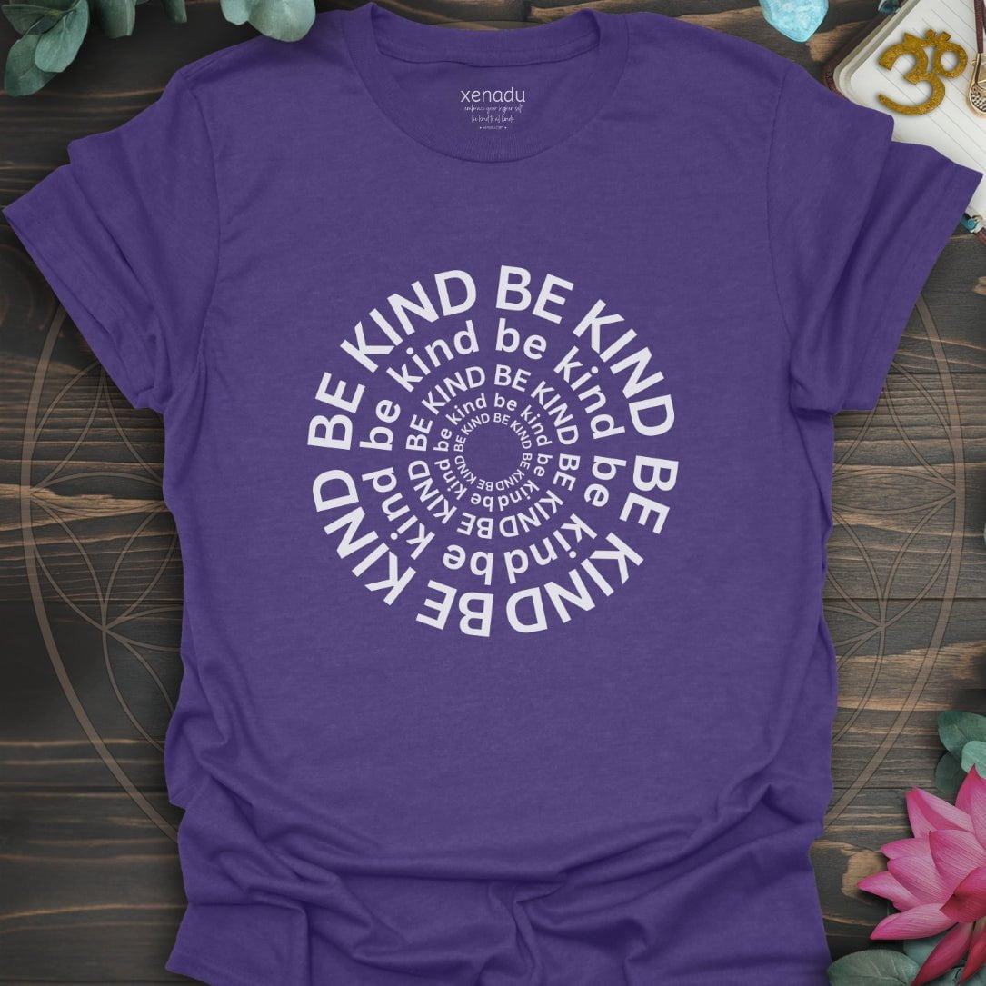 Be Kind Circle Tee Heather Purple T-Shirt