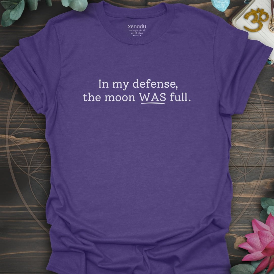The Moon WAS Full Tee Heather Purple T-Shirt