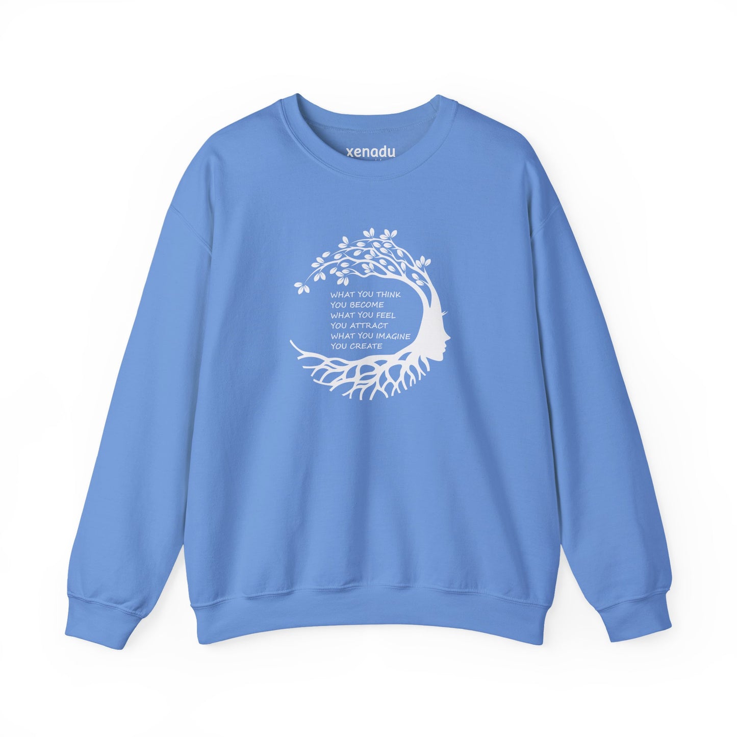Become Attract Create Sweatshirt Carolina Blue