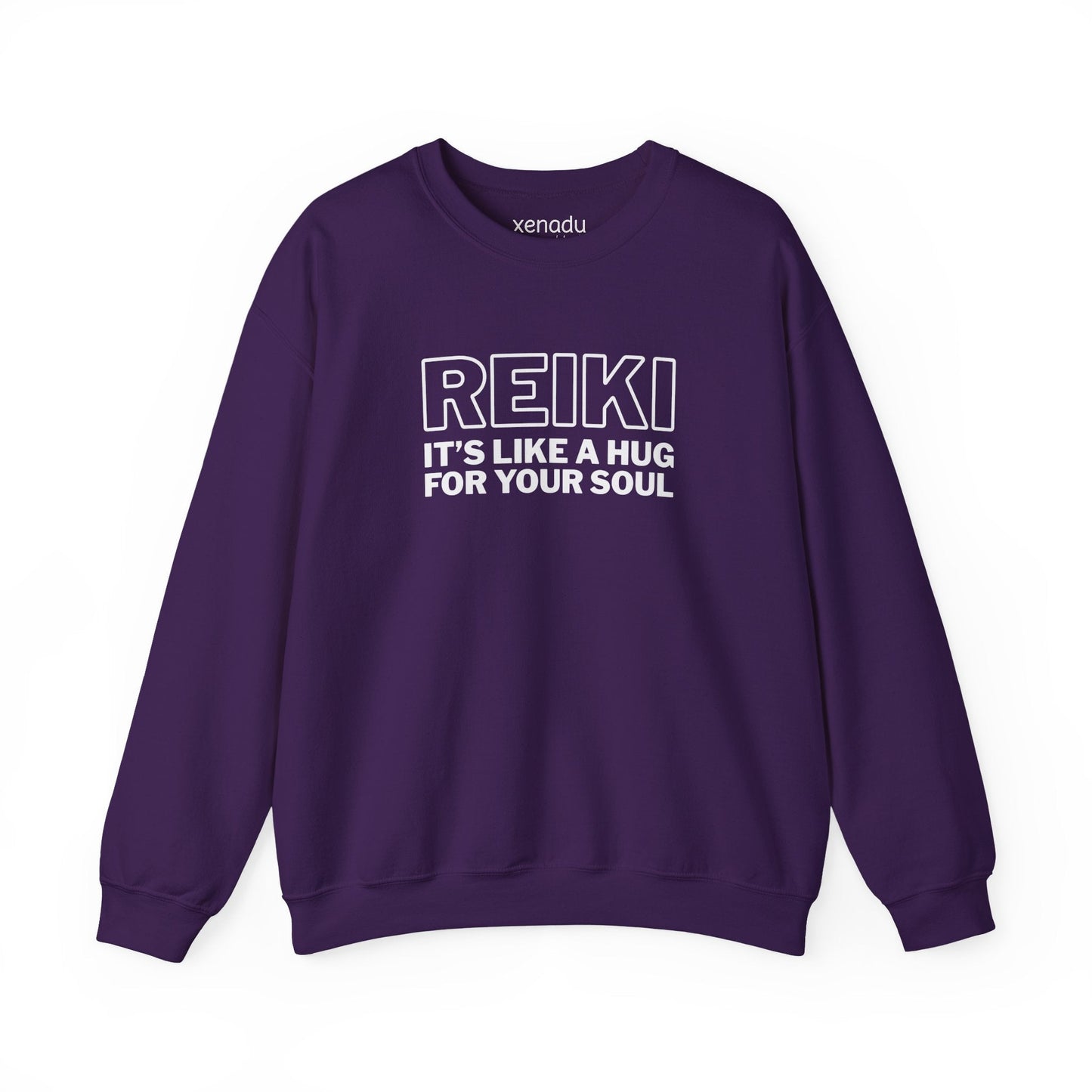 Reiki is Like a Hug Sweatshirt Purple Sweatshirt