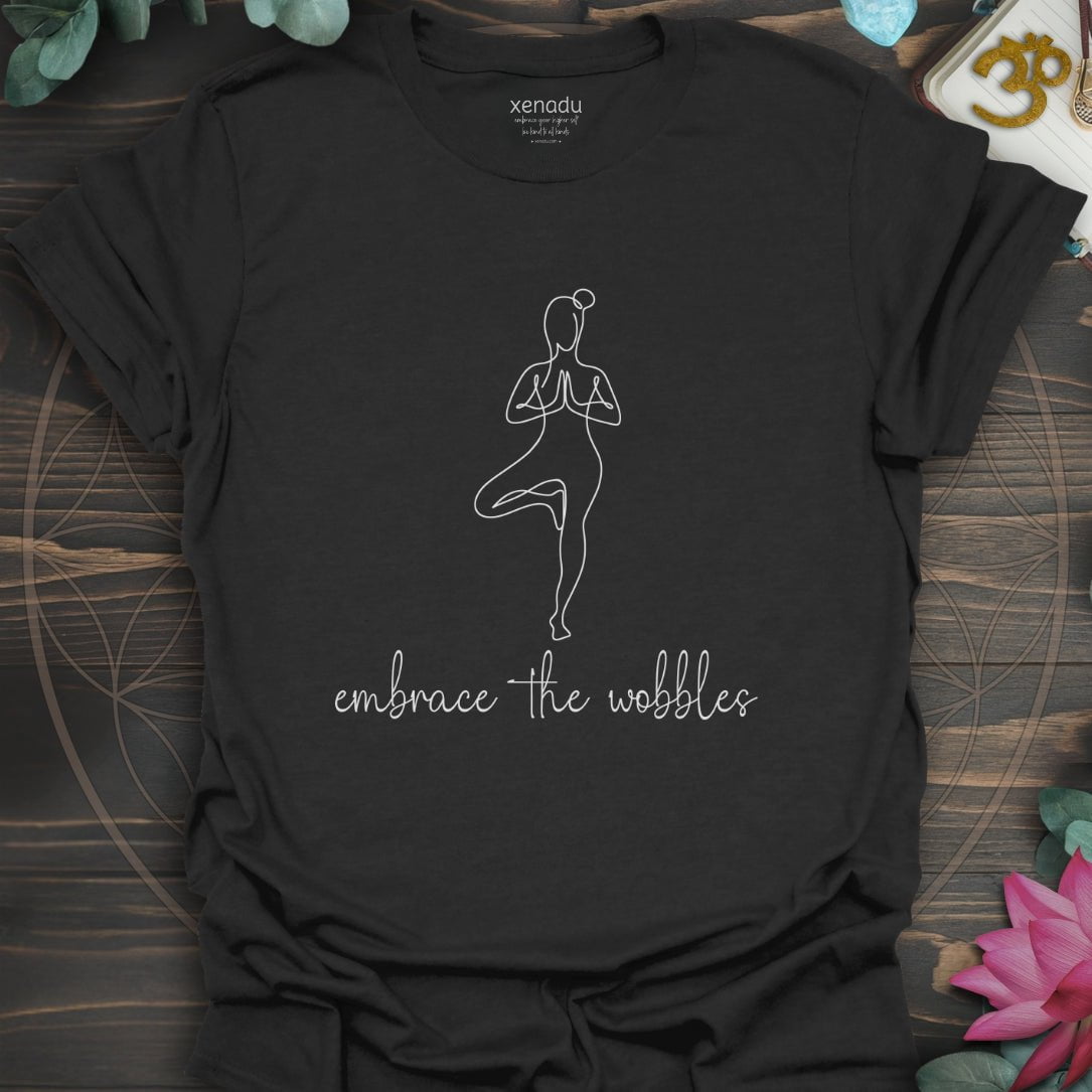 Embrace the Wobbles Tee Black T-Shirt