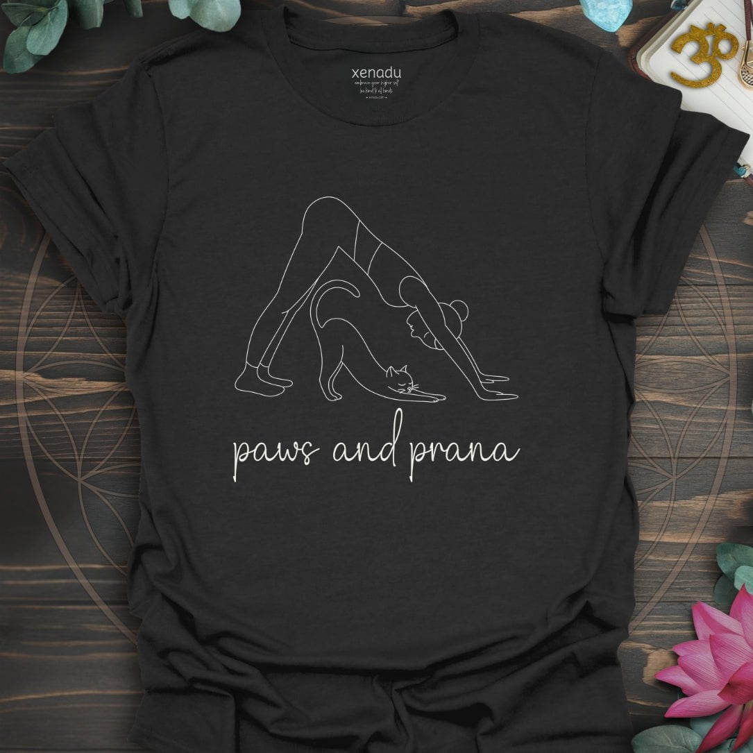 Paws and Prana Tee Black T-Shirt