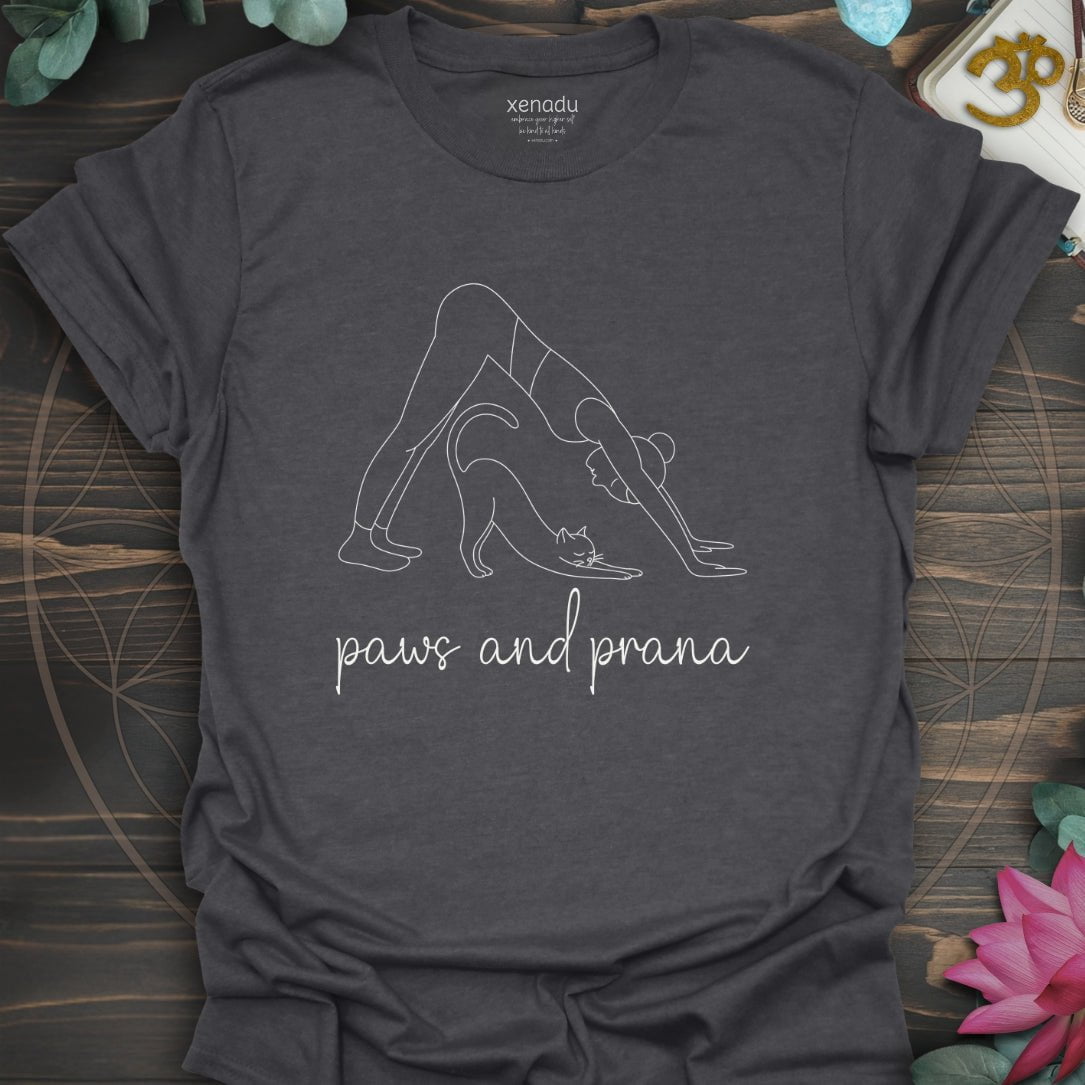 Paws and Prana Tee Dark Heather Grey T-Shirt