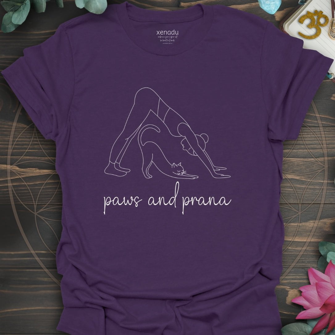 Paws and Prana Tee Purple T-Shirt
