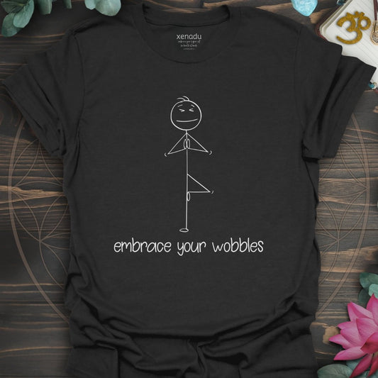 Embrace Your Wobbles Tee Black T-Shirt