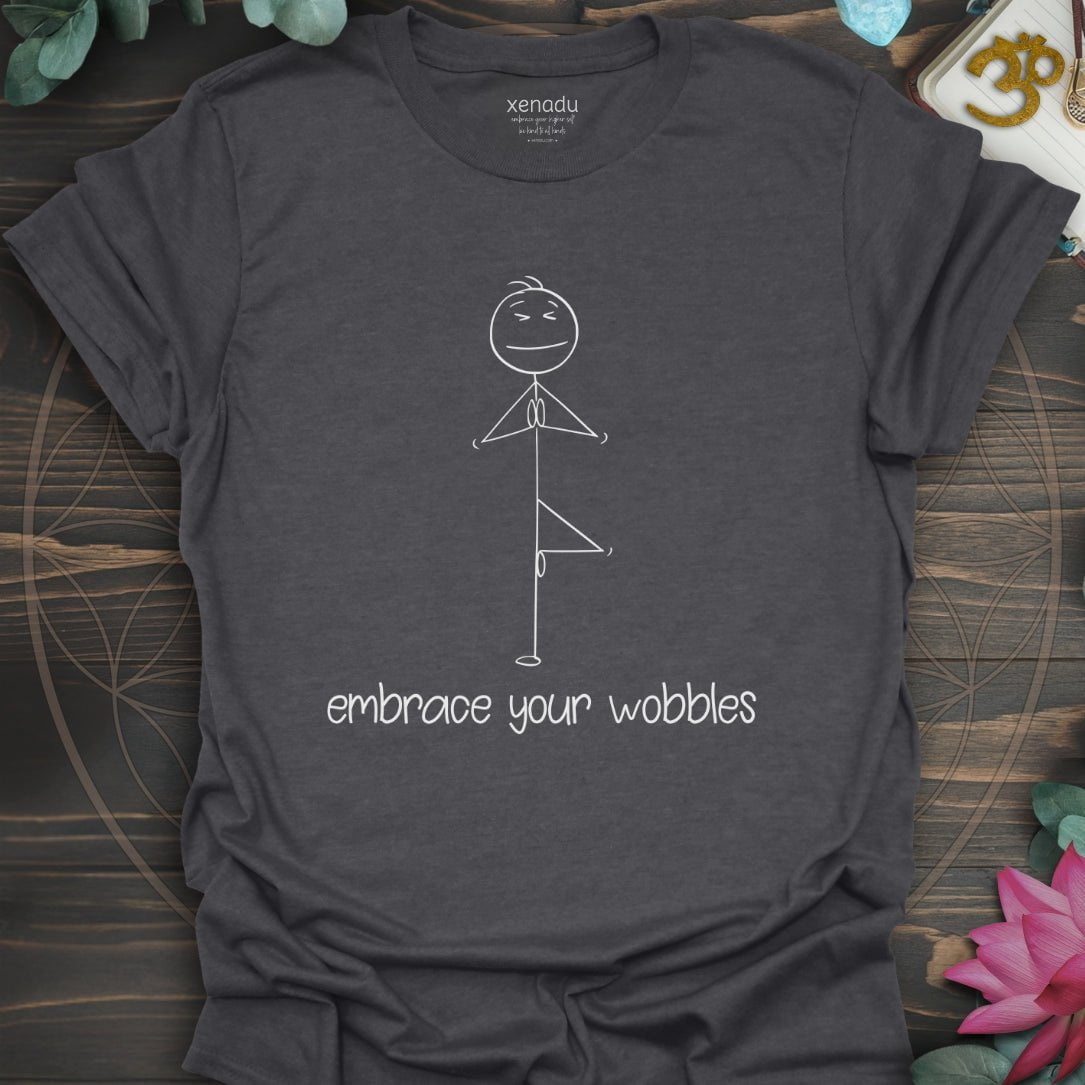 Embrace Your Wobbles Tee Dark Heather Grey T-Shirt