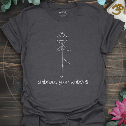 Embrace Your Wobbles Tee Dark Heather Grey T-Shirt