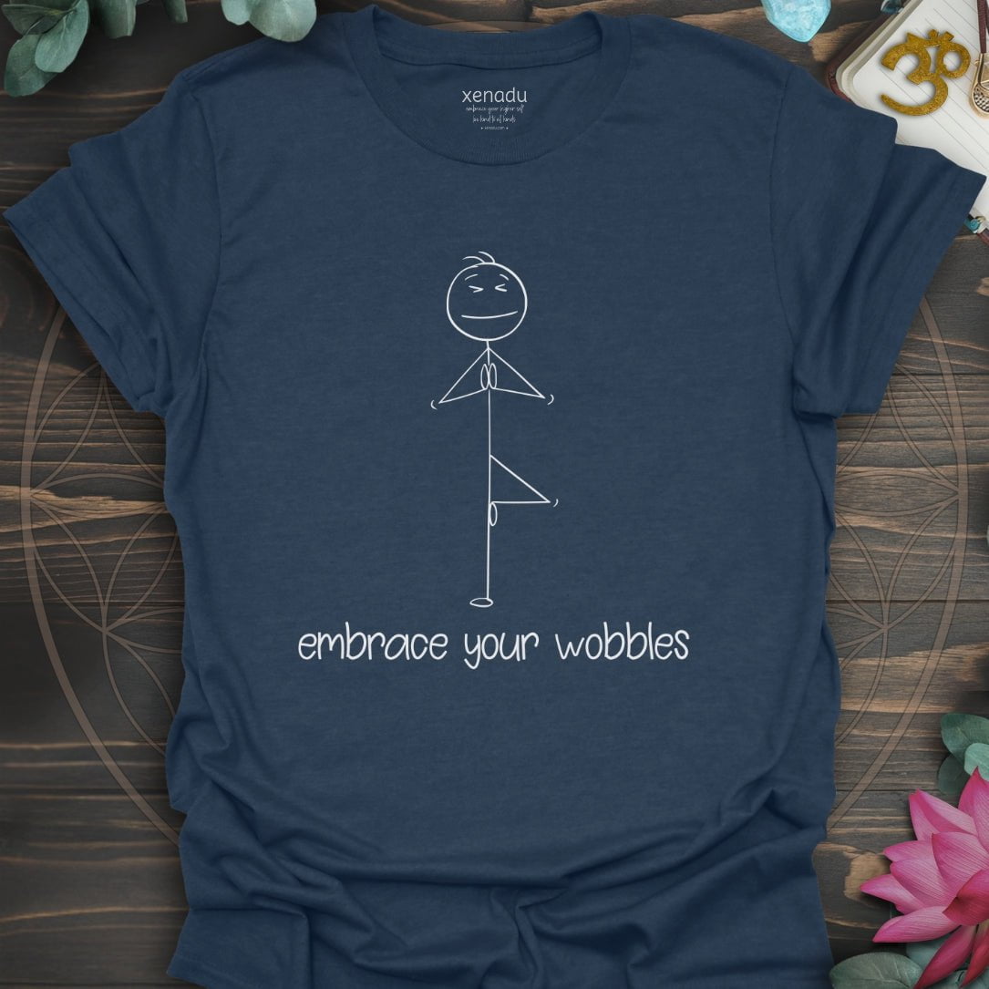 Embrace Your Wobbles Tee Heather Navy T-Shirt