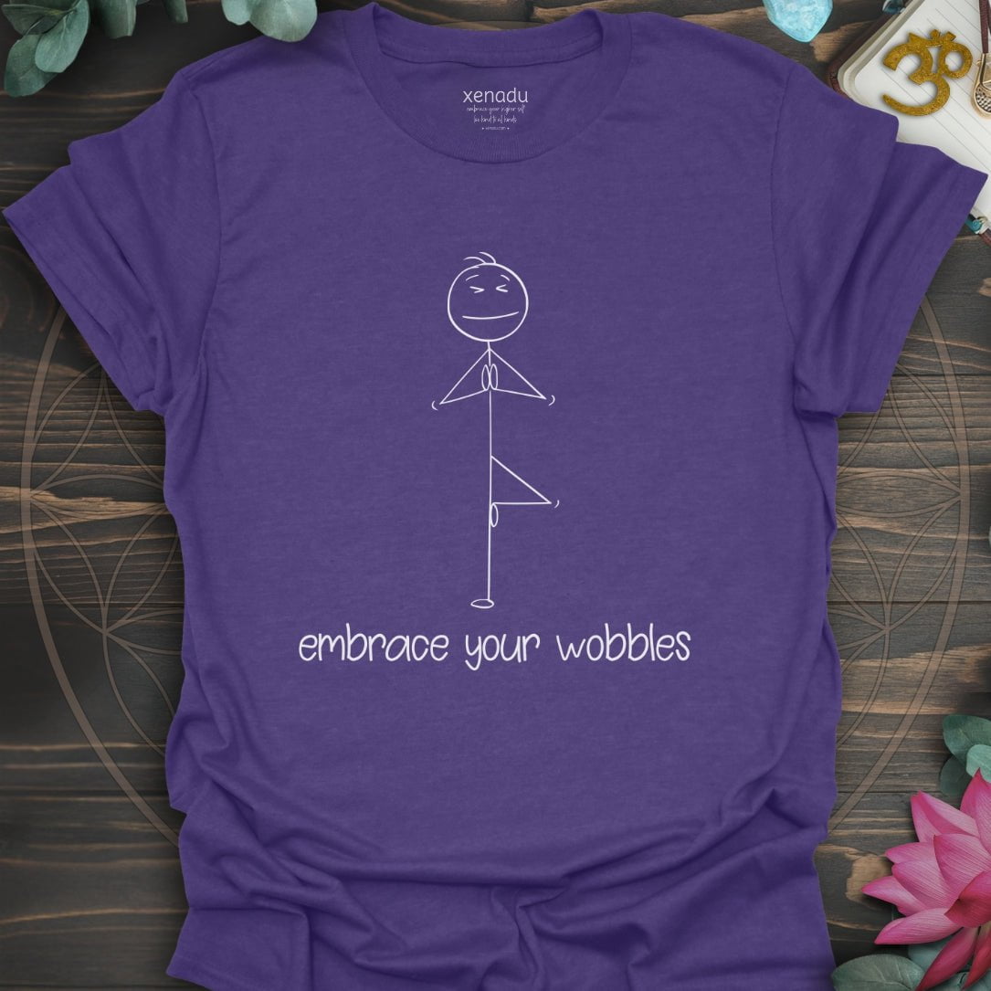 Embrace Your Wobbles Tee Heather Purple T-Shirt