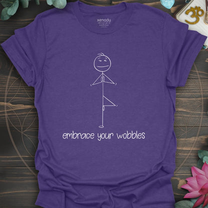 Embrace Your Wobbles Tee Heather Purple T-Shirt