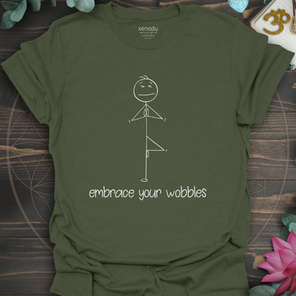 Embrace Your Wobbles Tee Military Green T-Shirt