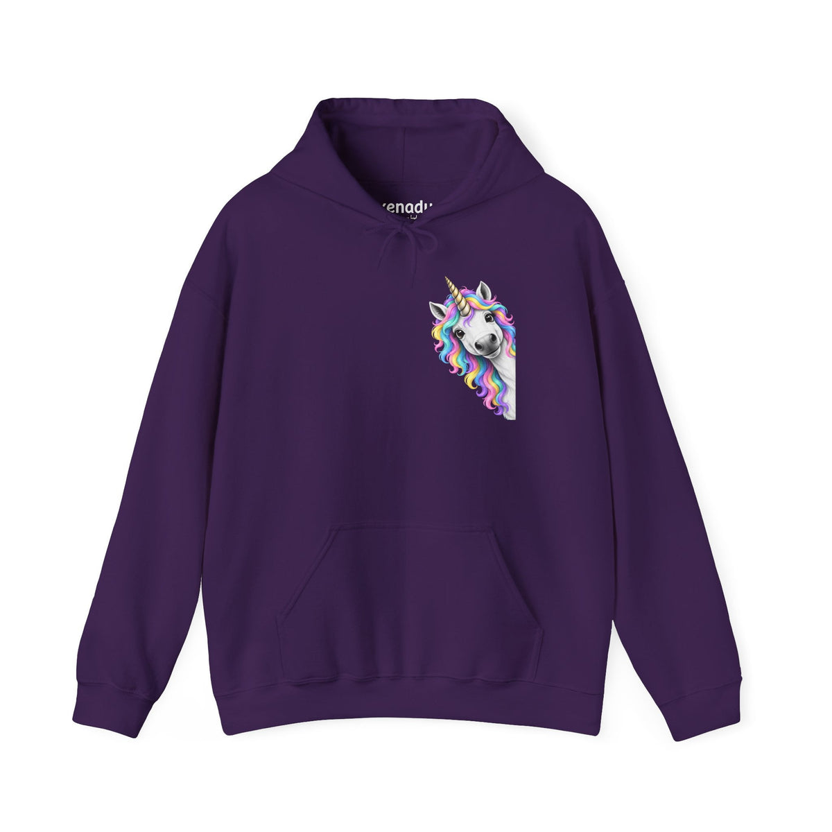 Peeking Unicorn Hoodie Purple Hoodie