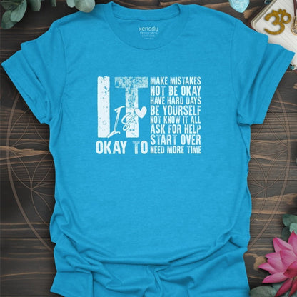 It is Okay Tee Heather Sapphire T-Shirt
