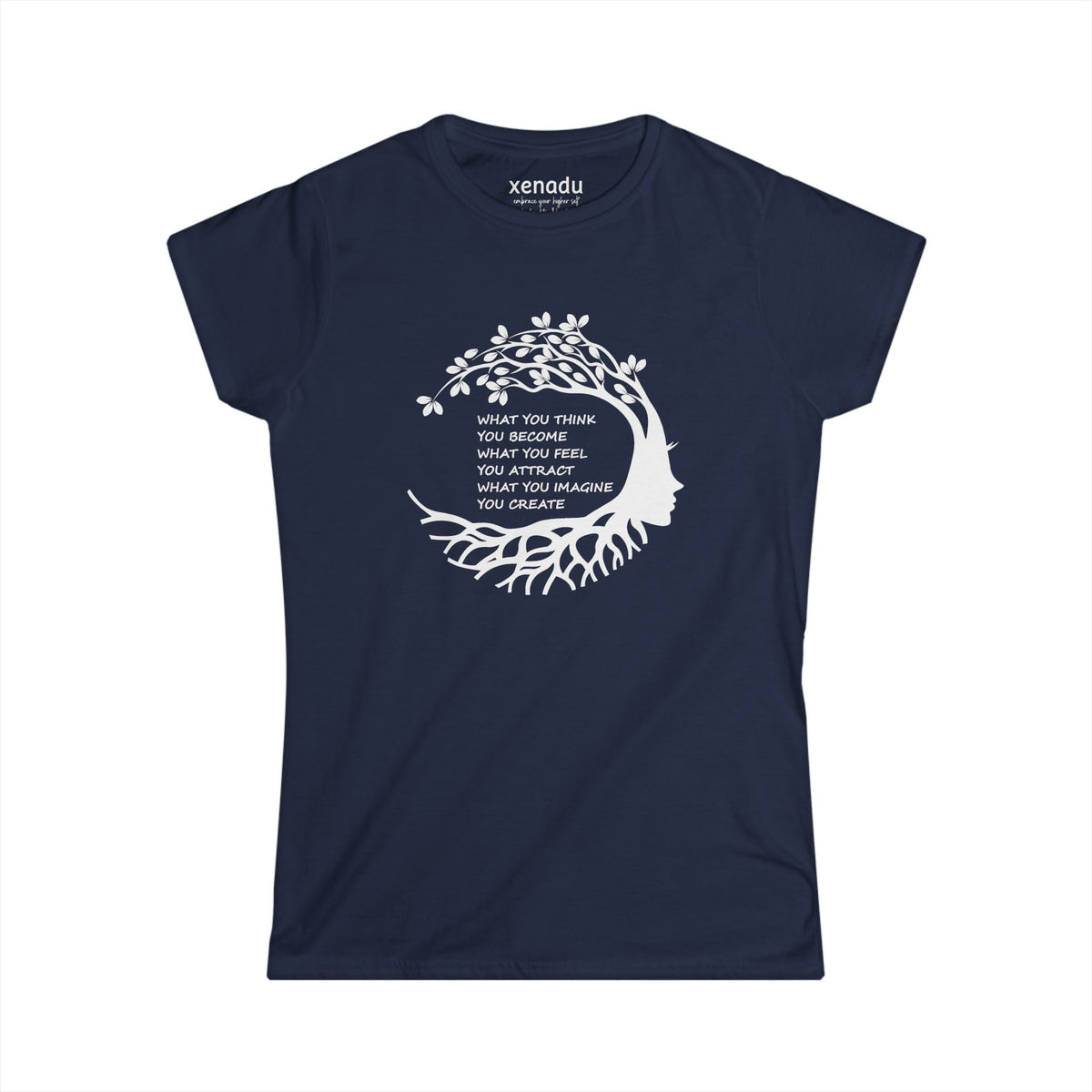 Become Attract Create Women's Tee Navy