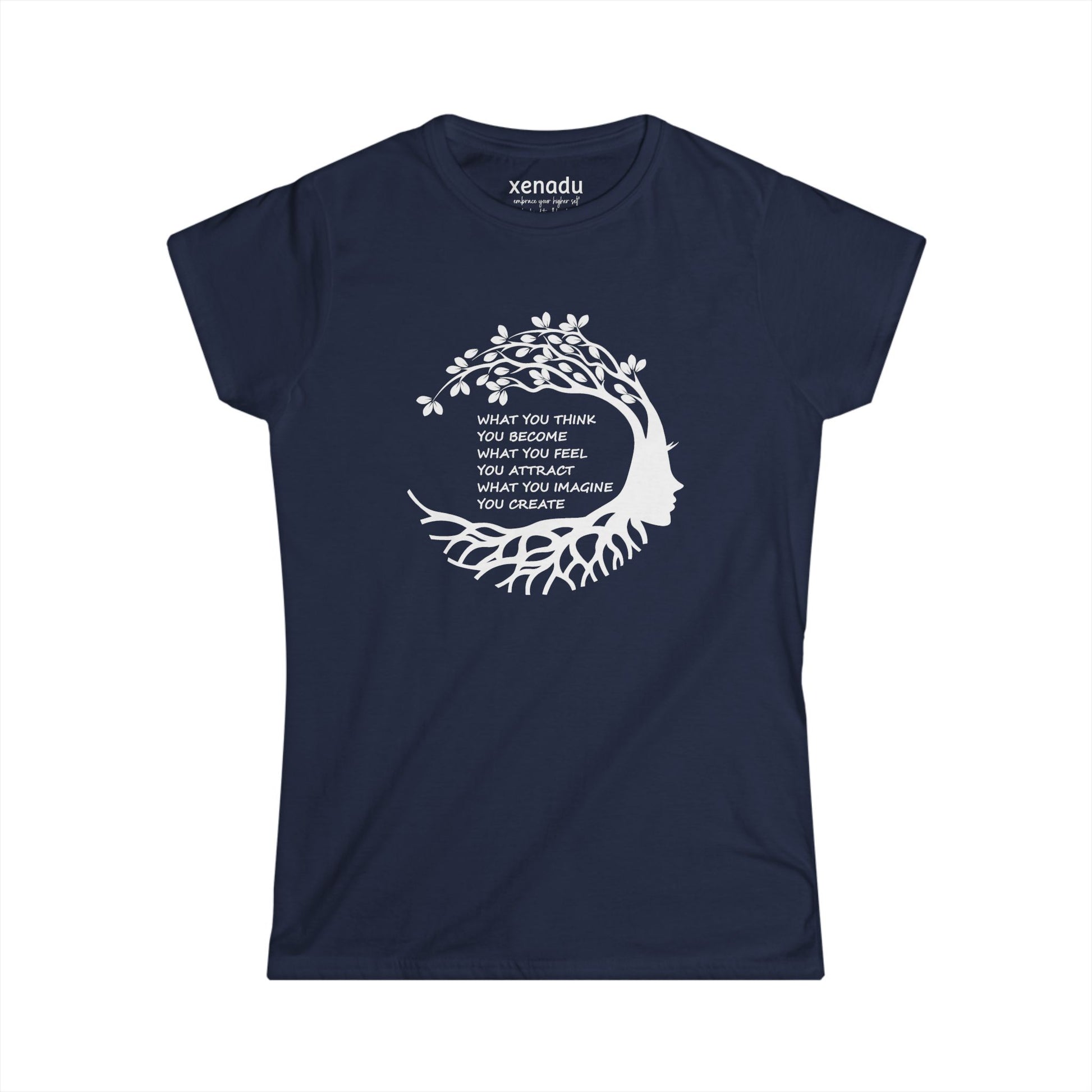 Become Attract Create Women's Tee Navy