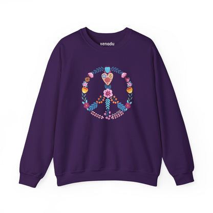 Choose Peace Sweatshirt Purple Sweatshirt