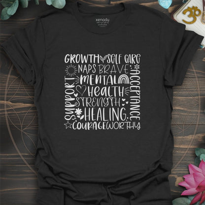 Mental Health Strength Tee Black T-Shirt