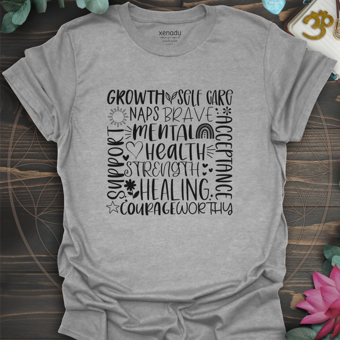 Mental Health Strength Tee Sport Grey T-Shirt