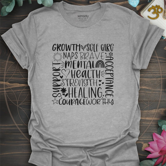 Mental Health Strength Tee Sport Grey T-Shirt