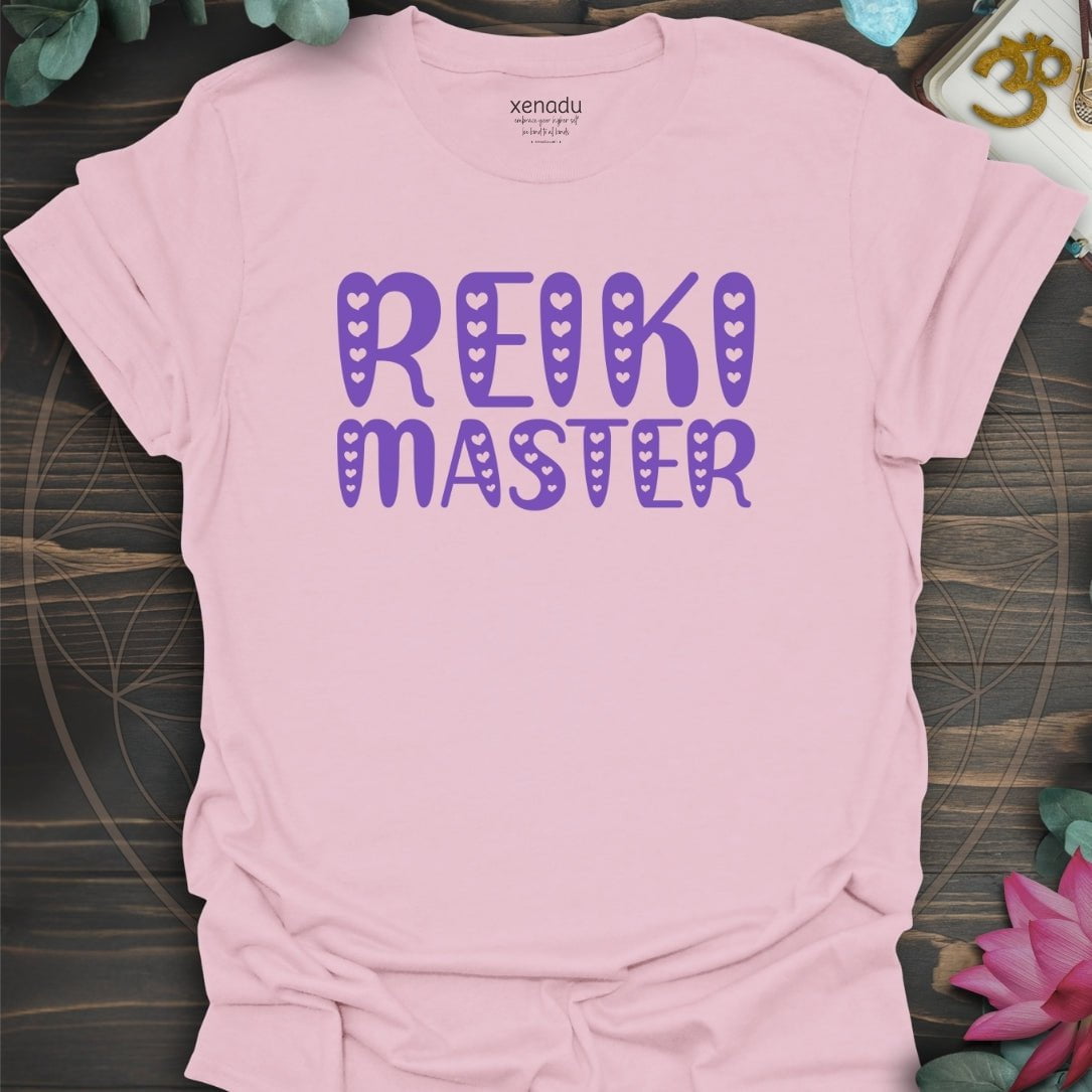 Reiki Master Hearts Tee Light Pink T-Shirt