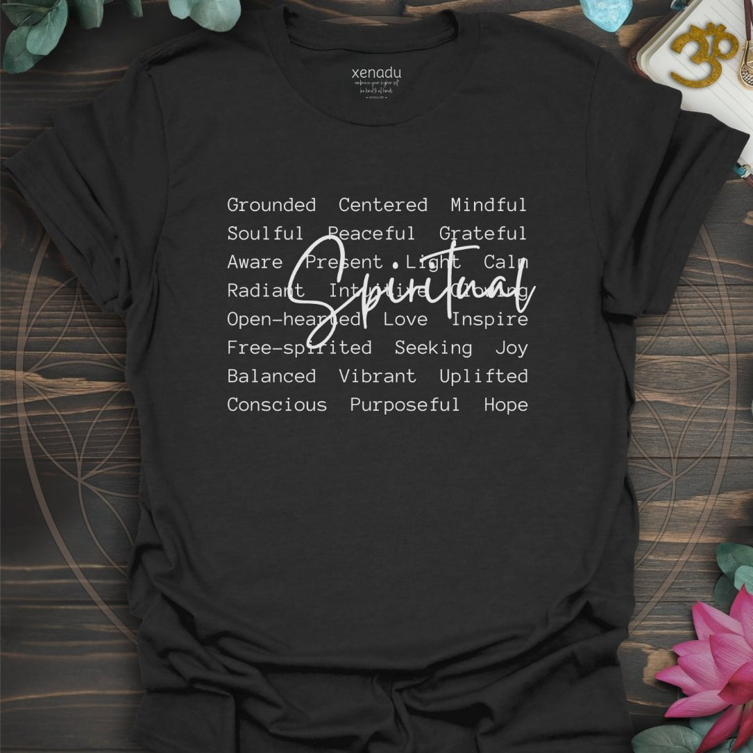 Spiritual Words Tee Black T-Shirt