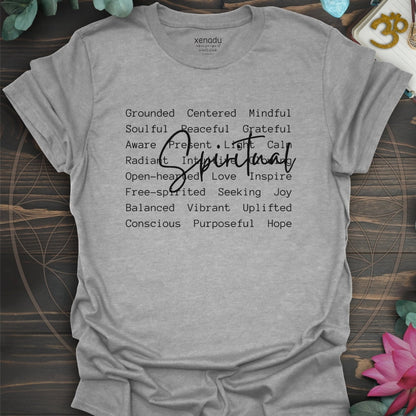 Spiritual Words Tee Sport Grey T-Shirt