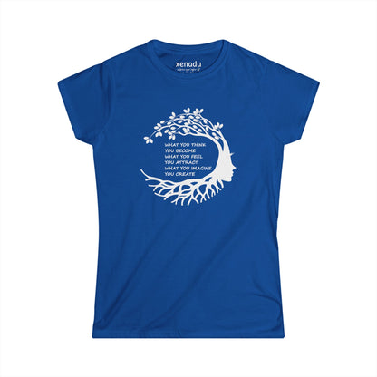 Become Attract Create Women's Tee Royal Blue