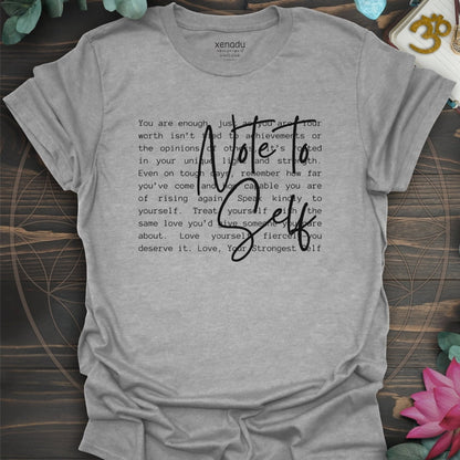 Note to Self Tee Sport Grey T-Shirt