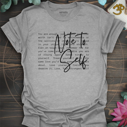 Note to Self Tee Sport Grey T-Shirt