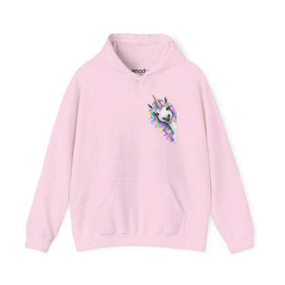 Peeking Unicorn Hoodie Light Pink Hoodie