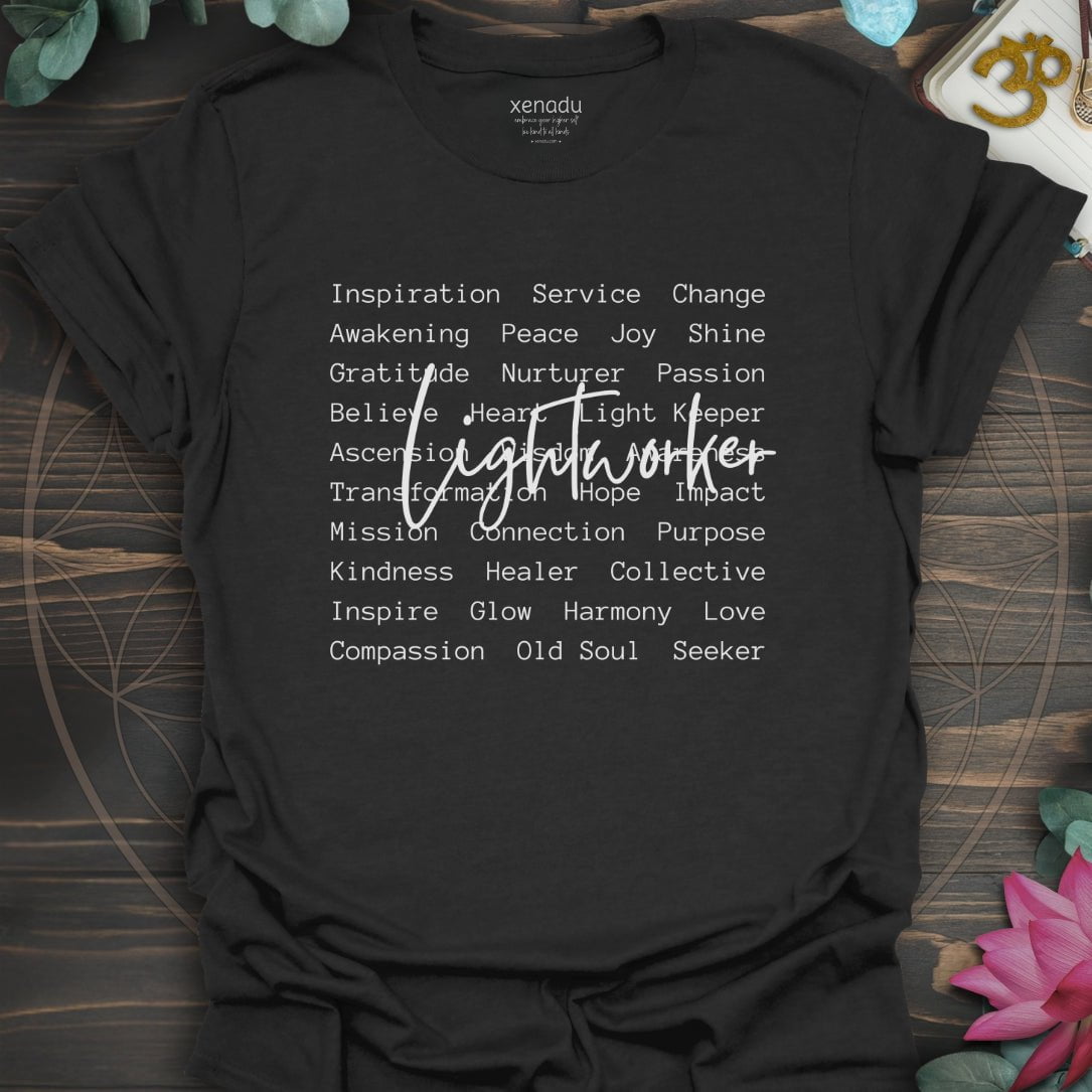 Lightworker Words Tee Black T-Shirt