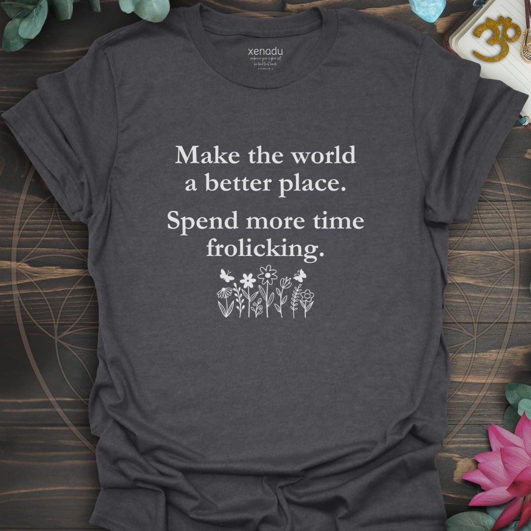More Time Frolicking Tee Dark Heather Grey T-Shirt